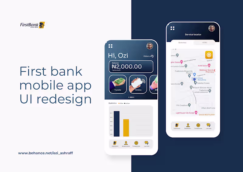 Cover image for First bank mobile app UI redesign
