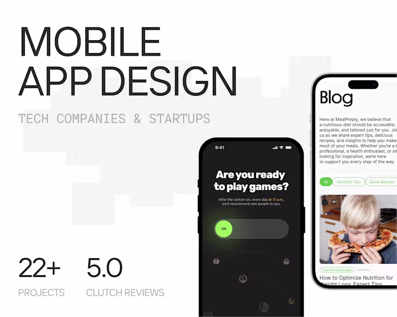 Cover image for Mobile app design for Startups & Tech companies / UX/UI