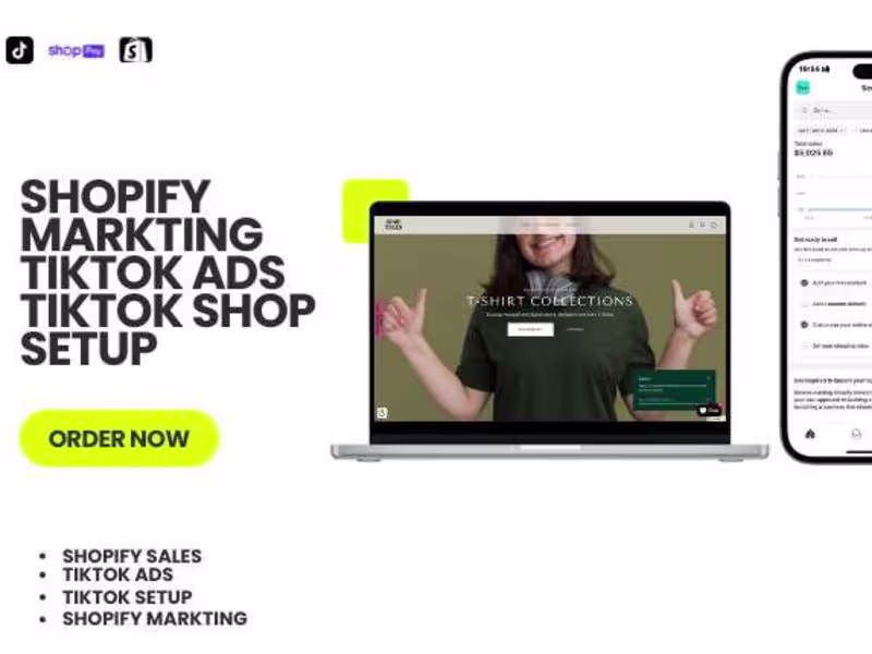 Cover image for I will do shopify marketing, tiktok ads setup tiktok shop