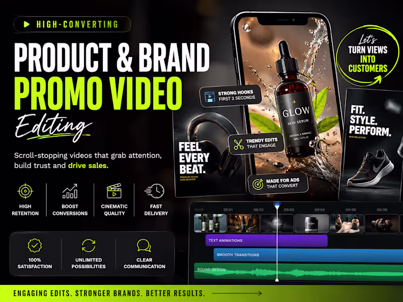 Cover image for I Create High-Converting Product & Brand Promo Video Editing