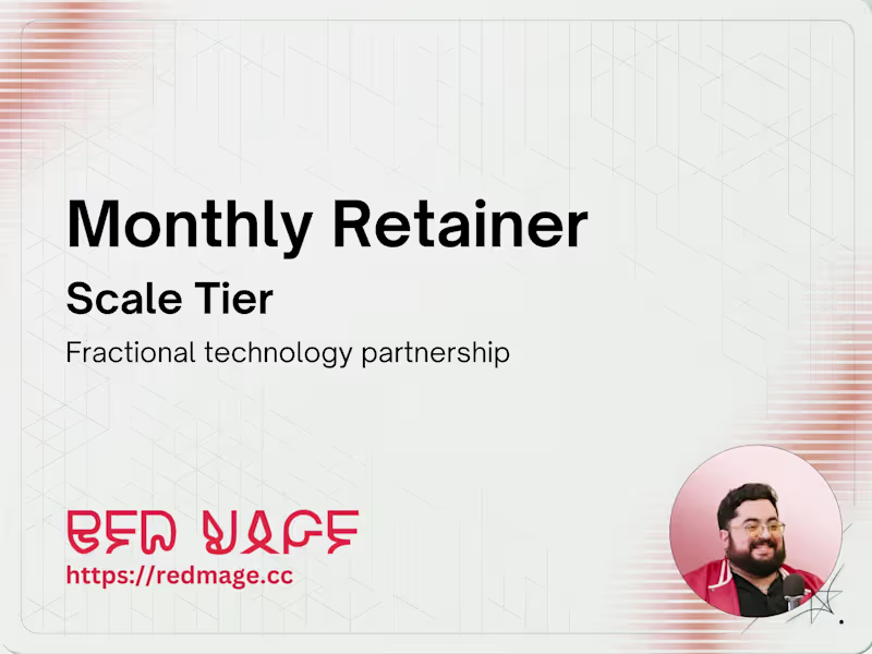 Cover image for Monthly Retainer – Scale