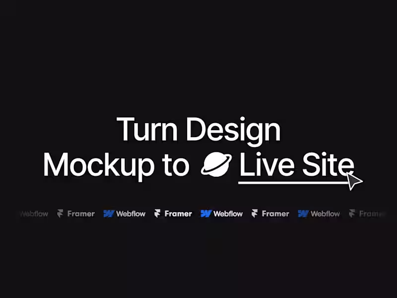Cover image for Design Mockup to Live Website