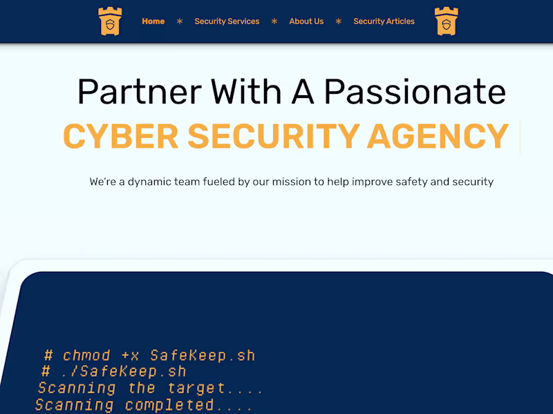 Cover image for SafeKeep Cyber Security Risk Assessment