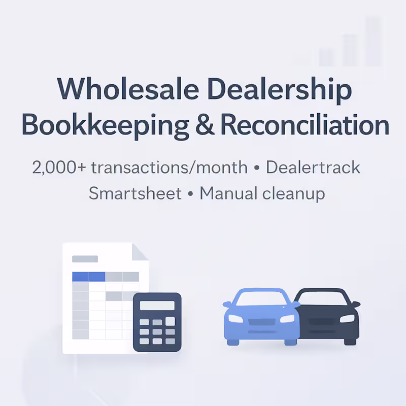 Cover image for Led Accounting Ops for High-Volume Auto Dealership – 2,000+ ...