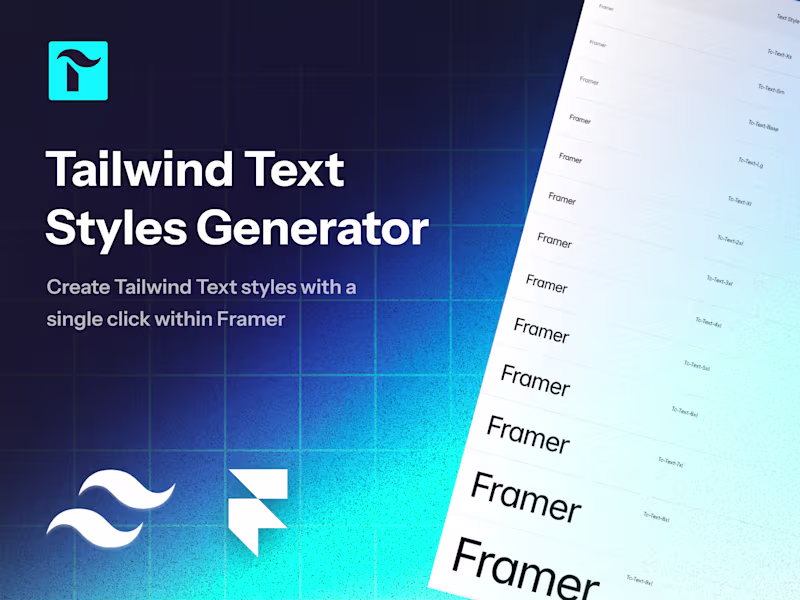 Cover image for Tailwind Text Styles Creator Plugin For Framer