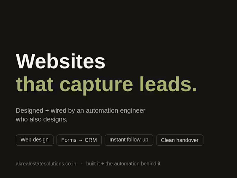 Cover image for Website, designed and wired to capture leads