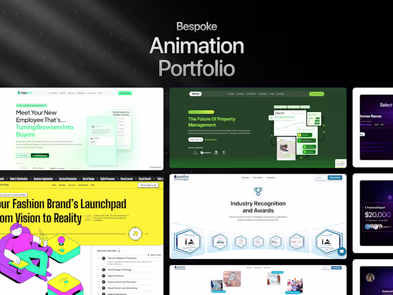 Cover image for Custom Animations & Motion Design | Portfolio Showcase