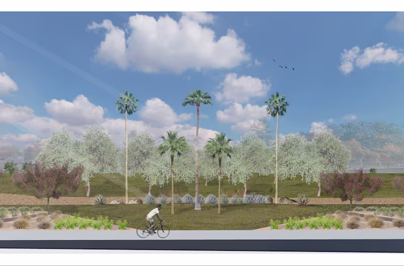Cover image for 2d landscape section for a suburban park