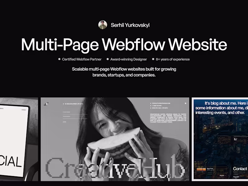 Cover image for Multi-Page Webflow Website