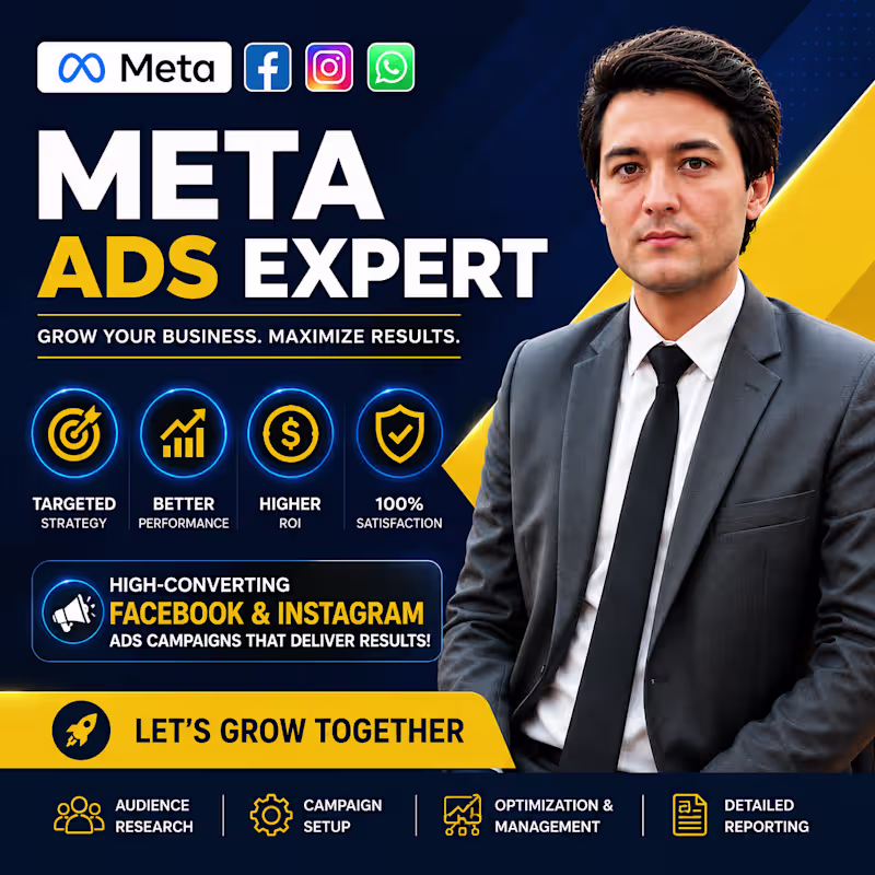 Cover image for Expert Meta ads manager for high converting campaigns