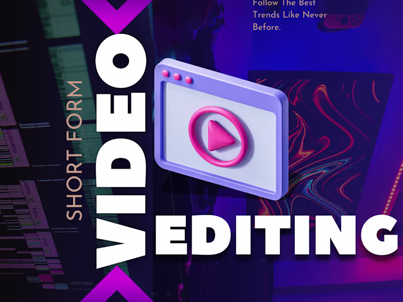 Cover image for I Will Edit Reels, Short Videos, YouTube & Instagram Ads