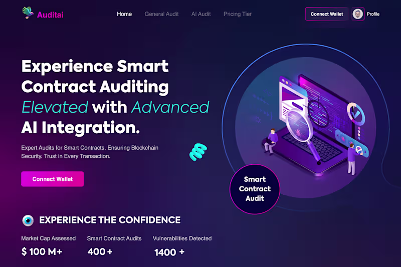 Cover image for Audit Ai: An AI driven web app that audits smart contracts