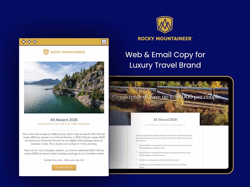 Cover image for Web & Email Promo Copy