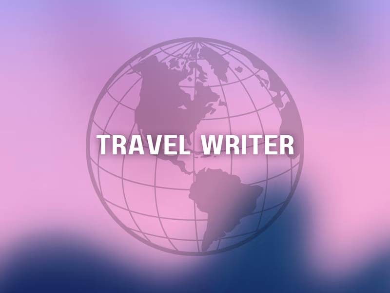 Cover image for Travel Blog Writing