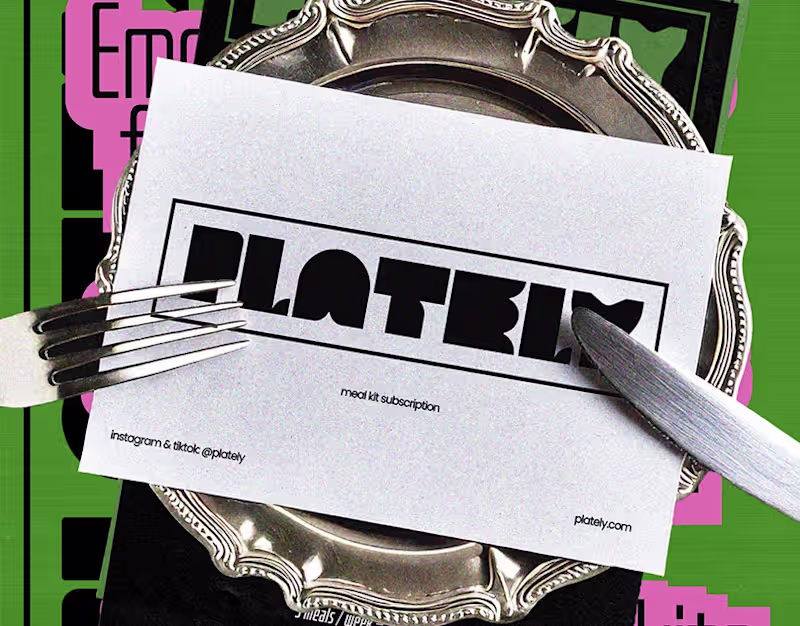 Cover image for PLATELY meal kit subscription /branding/
