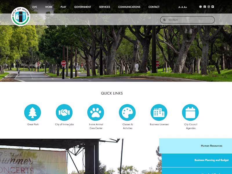 Cover image for City of Irvine - Drupal Web Portal