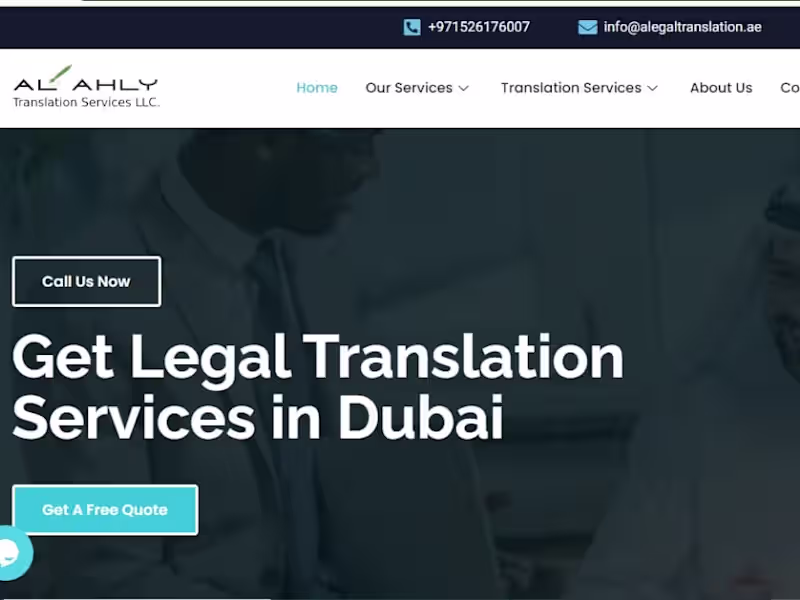 Cover image for Maintenance project for the website alegaltranslation.ae ✨✨✨