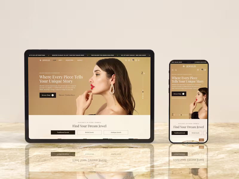 Cover image for E-commerce Website for Jewelry Shop
