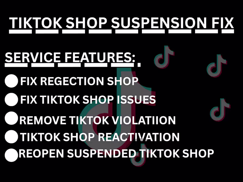 Cover image for fix tiktok shop suspension,  tiktok shop appeal violations