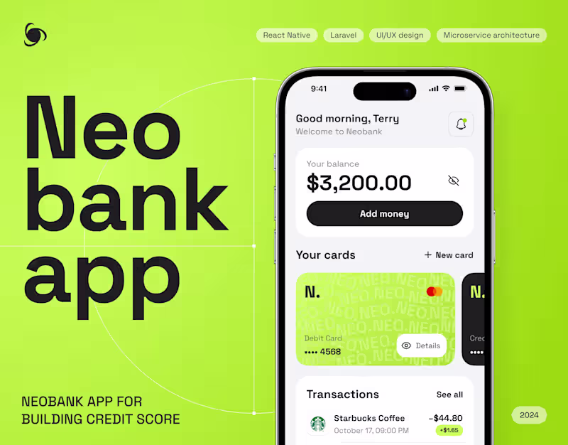 Cover image for Neobank app, USA | Ronas IT