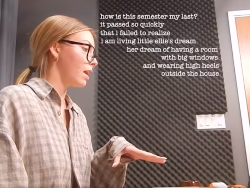 Cover image for "girl, in college" YouTube Video & Poem