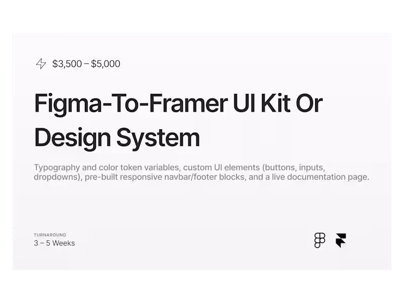 Cover image for Figma- TO-Framer UI Kit | Design System