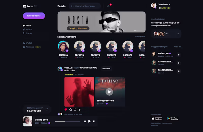 Cover image for Loozr - Web3 music streaming platform