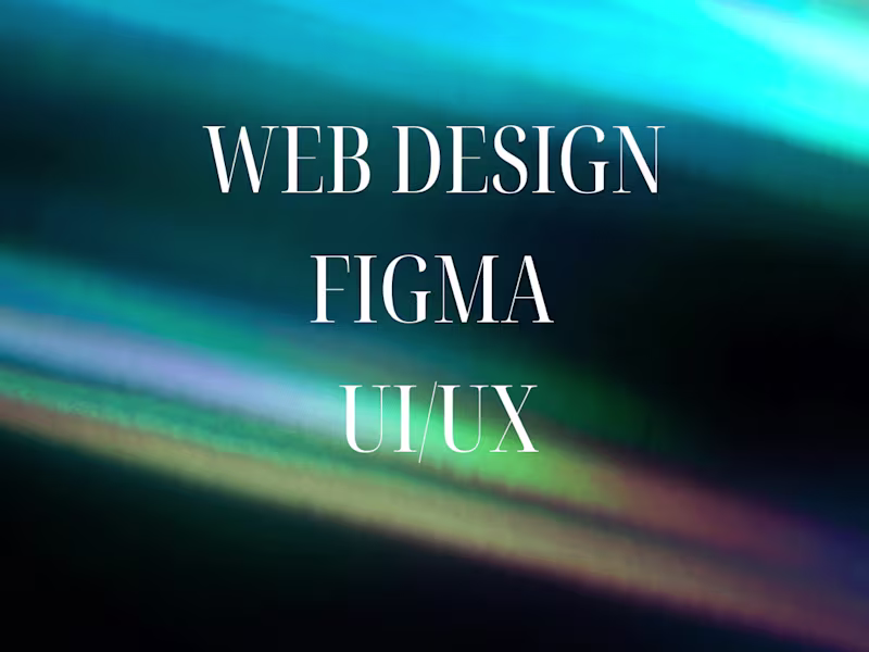 Cover image for Website Design | UI/UX | Figma 
