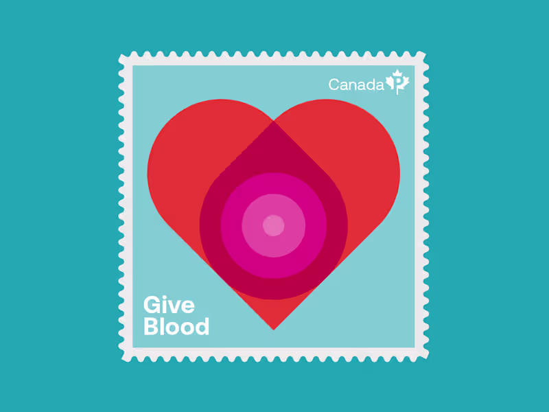 Cover image for Blood Donor Stamp for Canada Post