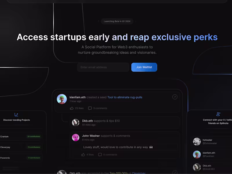 Cover image for Spilnota Landing Page