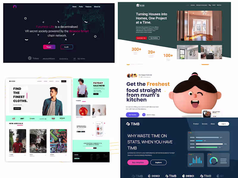 Cover image for I will create reponsive UI Designs