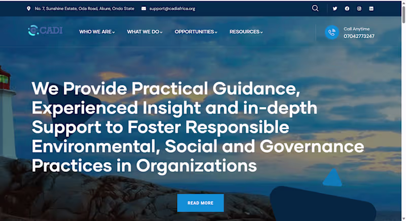 Cover image for Sustainability Advisory for CADI
