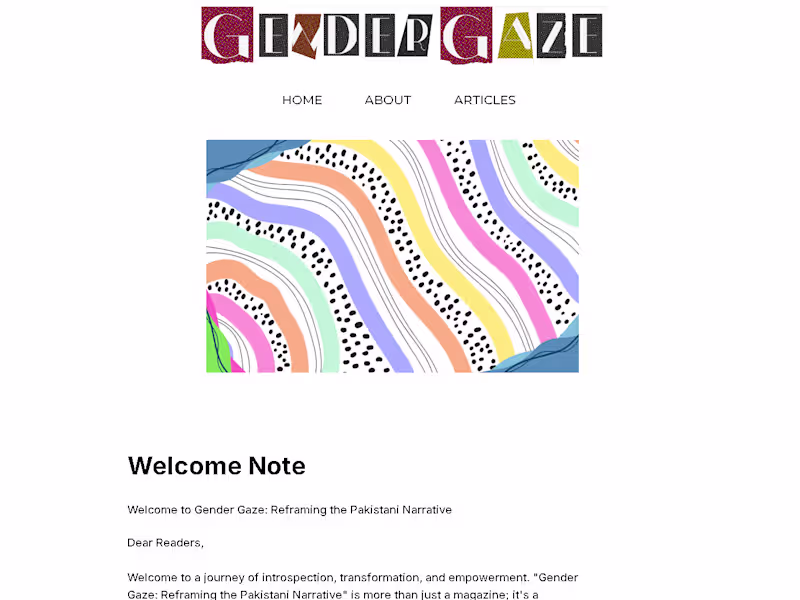 Cover image for Gender Gaze | Blog Website