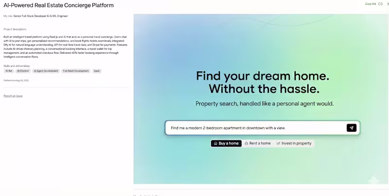 Cover image for AI-Powered Real Estate Concierge Development