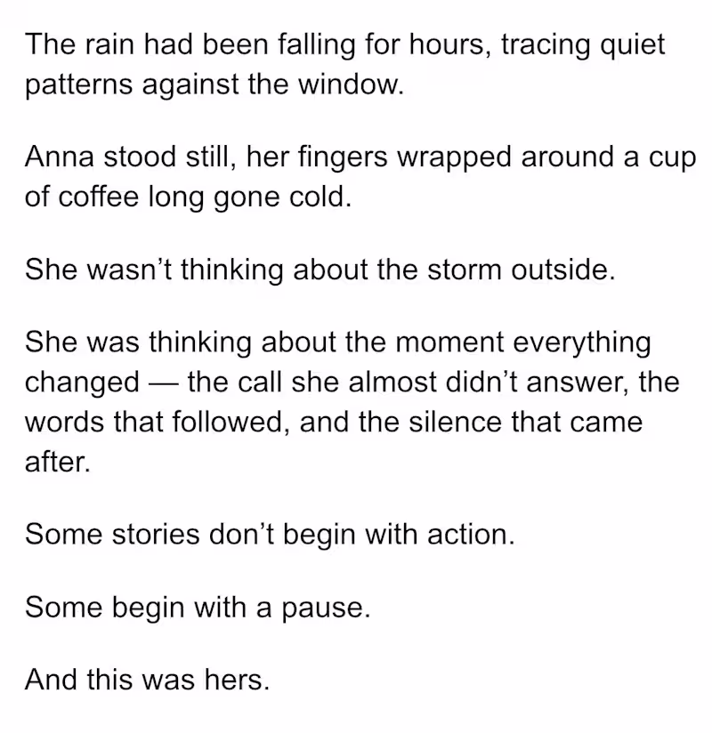 Cover image for Short story writing sample.
This piece