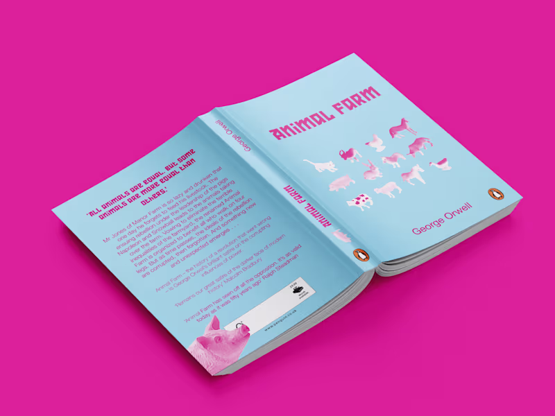Cover image for animal farm book design