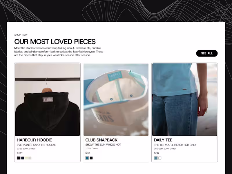 Cover image for ECOMMERCE WEB DESIGN (Framer x Shopify x Framer Commerce)