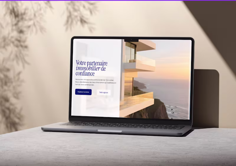 Cover image for Site vitrine pour agence immobilière