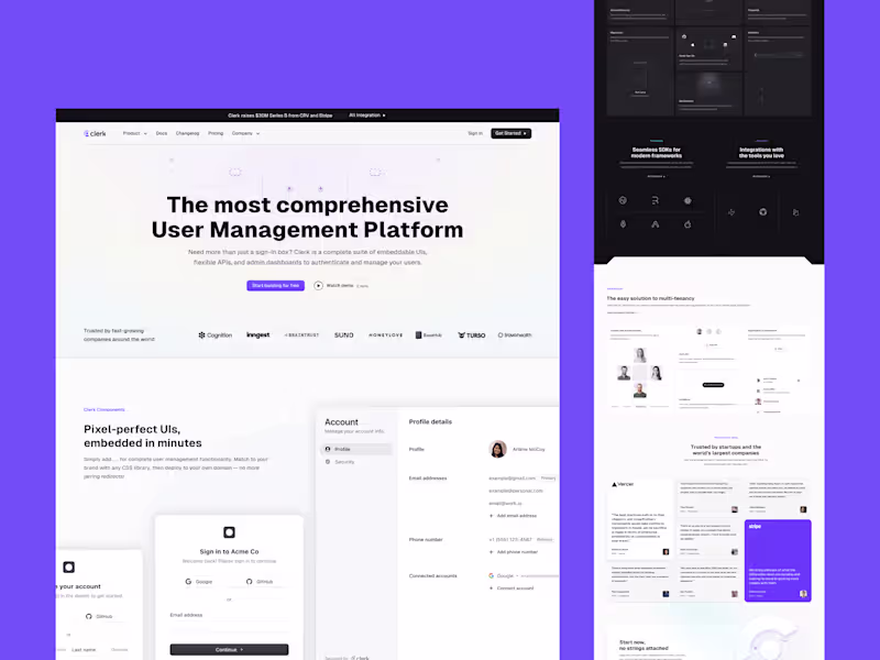 Cover image for User Management SaaS Landing Page Design