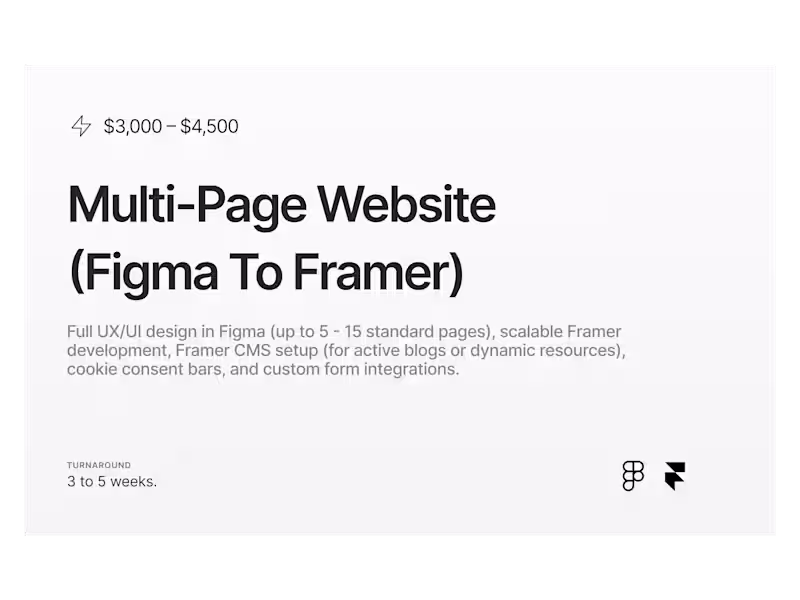 Cover image for Multi-Page Website (Figma to Framer)