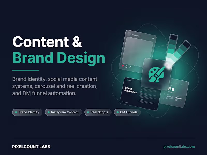 Cover image for Social Media Content + Brand Identity for Startups