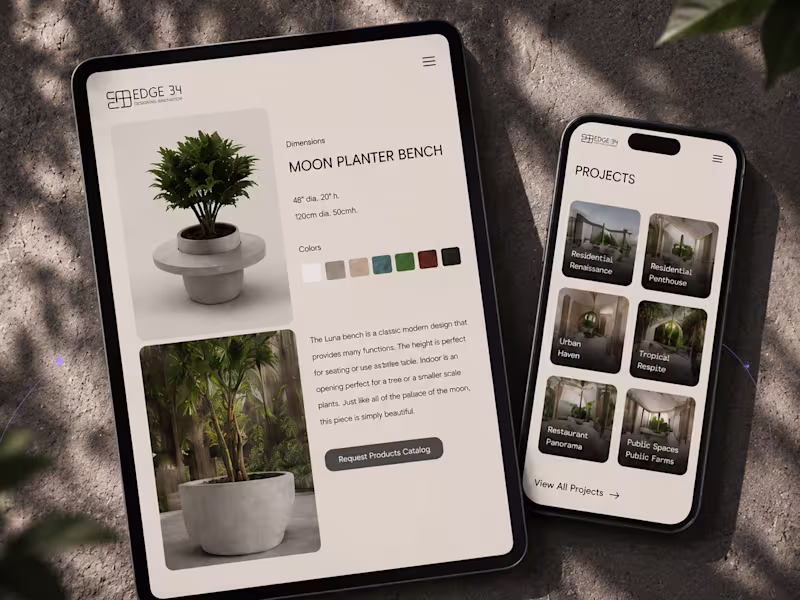 Cover image for EDGE 34 — Concrete Furniture Brand Website