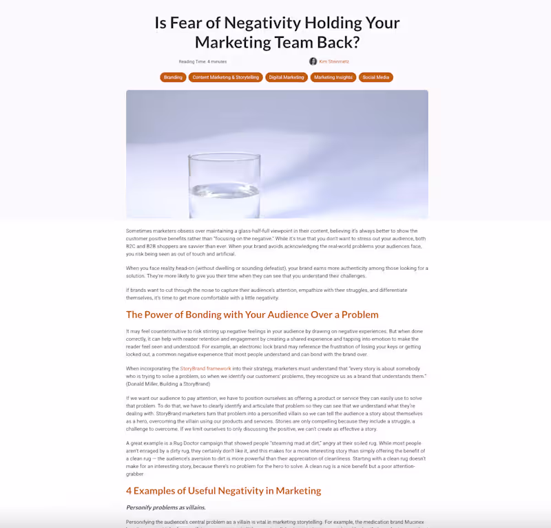 Cover image for A bylined article making the