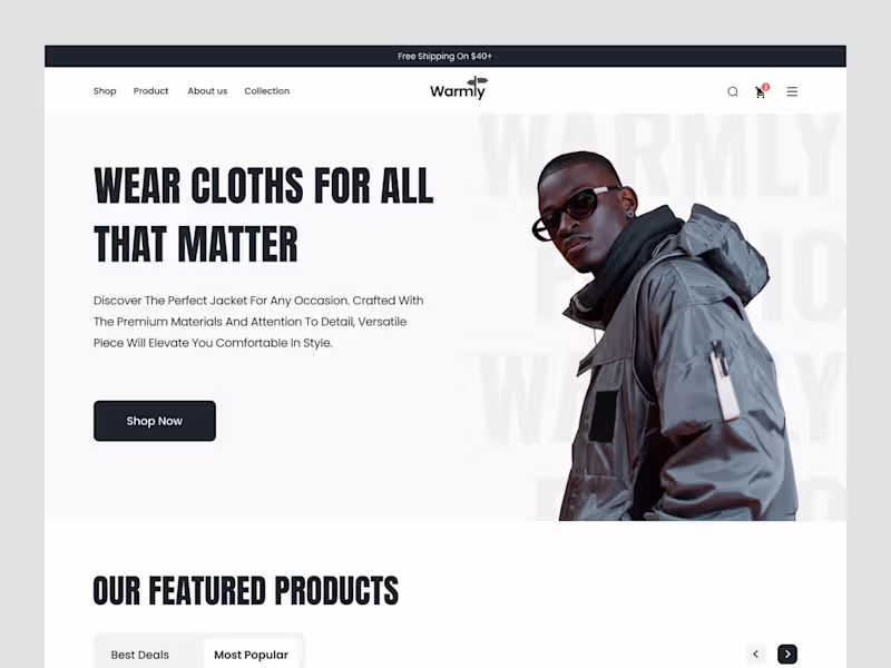Cover image for Warmly Ecommerce Website Design