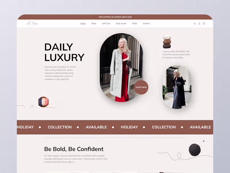 Cover image for Figma to Shopify Conversion: Te`Orna