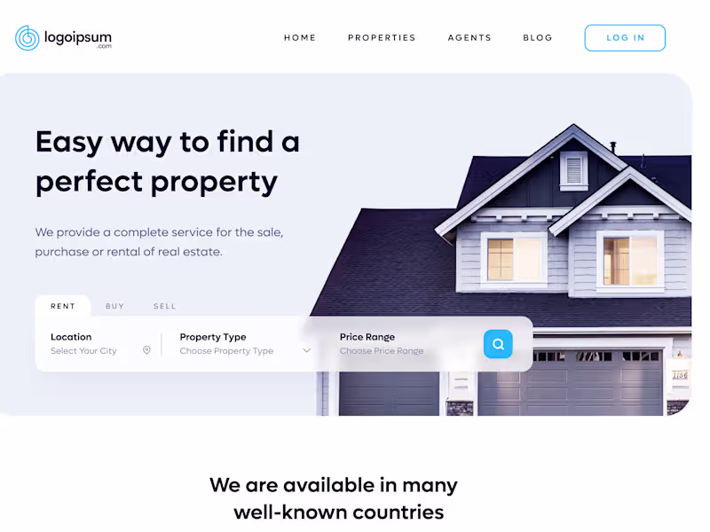 Cover image for Real Estate Landing Page Design