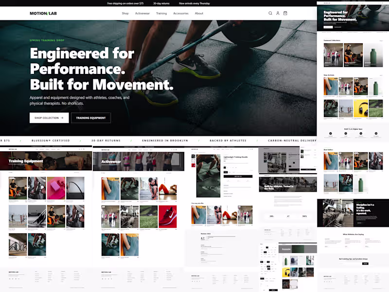 Cover image for Shopify Fitness Storefront Design