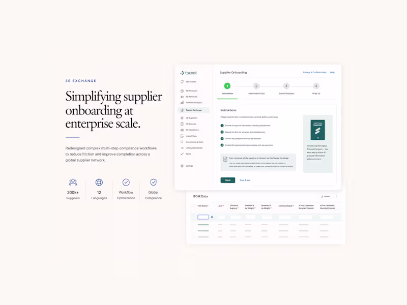Cover image for 3E Exchange — Supplier Onboarding UX