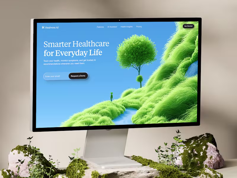 Cover image for AI Healthcare Website Hero Design