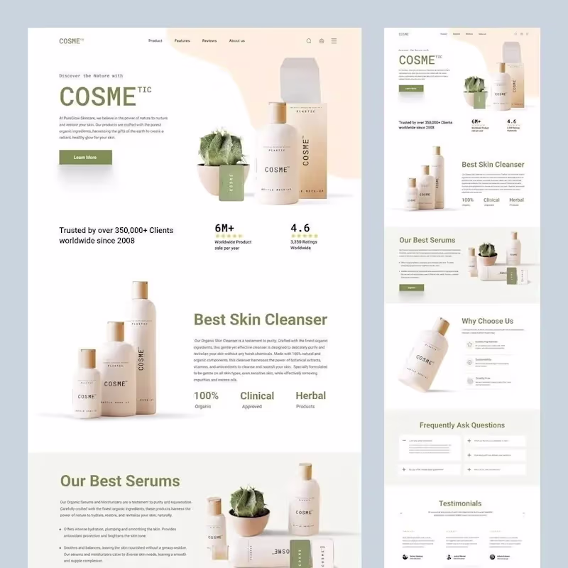 Cover image for cosmetic product website